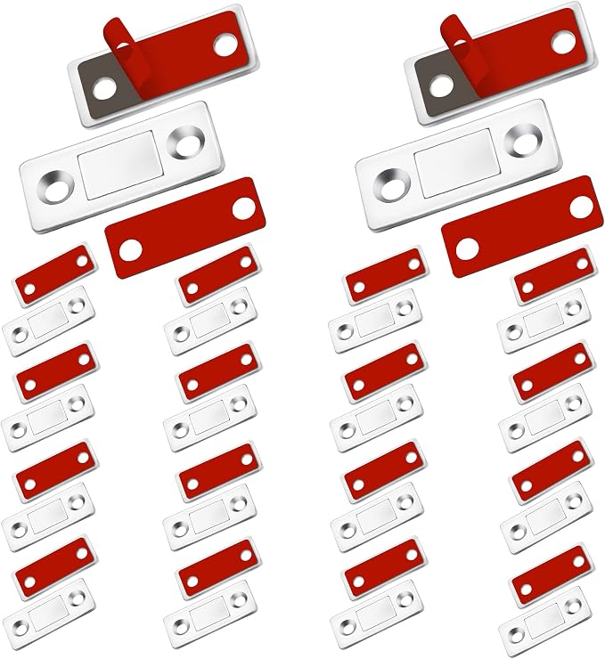 Cabinet Magnetic Catch 18 Pack Ultra Thin Cabinet Door Magnetic Catch for Drawer Magnet Adhesive Cabinet Latch Magnetic Closures for Sliding Door Closure Kitchen Closet Closer