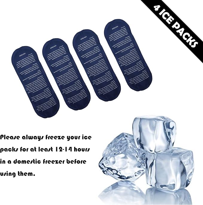 apollo walker Insulin Cooler Travel Case with Ice Packs and Insulation | TSA Approved Includes 2 x 90g ice packs for 9-hour cooling insulin pens & syringes for Diabetics to Carry (Black)