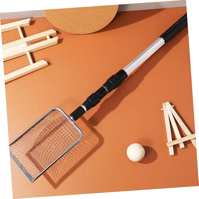Telescopic Stainless Steel Cat Litter Scoop with Ergonomic Non-Slip Handle Lightweight Mesh Shovel for Easy Cleaning and Compact Storage Pet Waste Scooper with Extendable Handle
