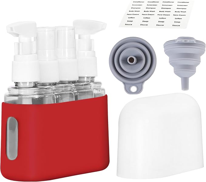 Bpluma Travel Bottles, Leak Proof Containers For Toiletries TSA Approved Airplane Accessories Kits For Liquid With Labels | For Toiletries TSA Approved Airplane Accessories Kits For Liquid With Labels
