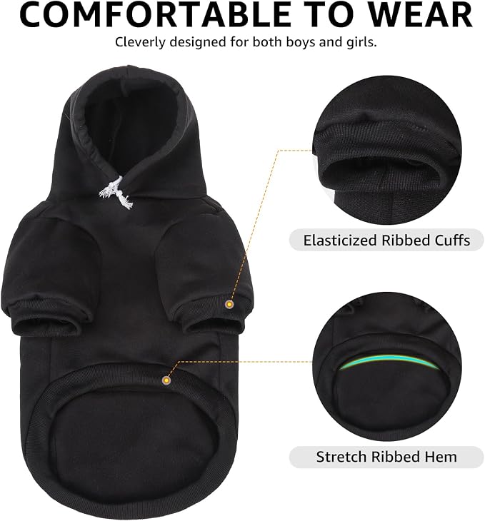 SCENEREAL Valentine Dog Hoodie Sweaters with Leash Hole, Warm & Soft Fleece Dog Sweater & Sweatshirt for Small Medium Large Dogs, Pets Clothes Cold Weather Costume, Heart Print L