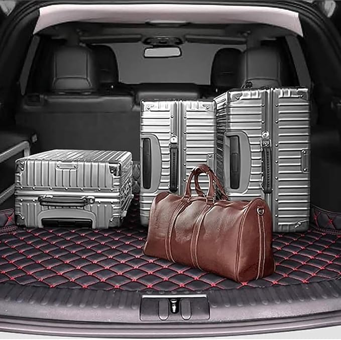 Cargo Liner Models Custom for 2025+ Nissan Kicks SV/SR, Fit All Weather Trunk Mat Waterproof Rear Cargo Carpet Heavy Duty Cargo Tray Black Red