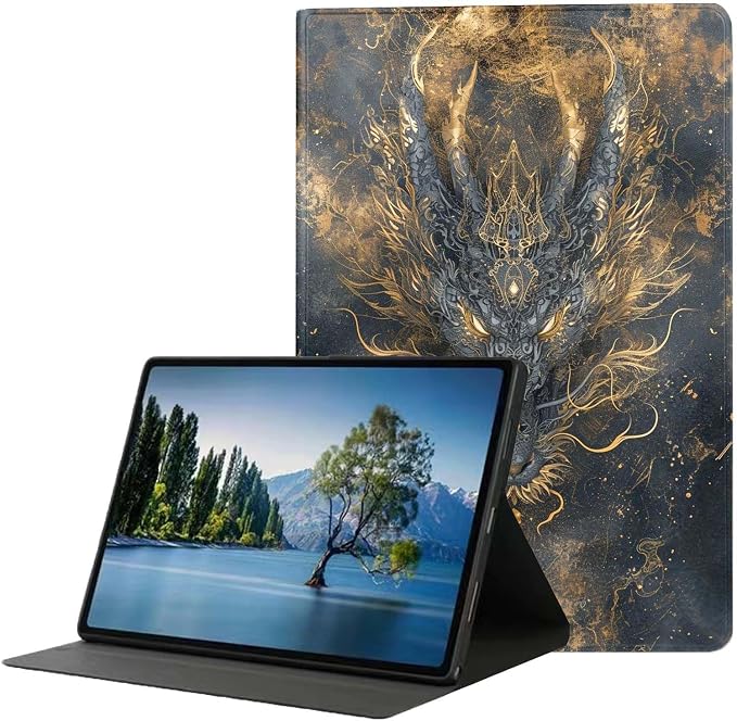 for Samsung Galaxy Tab A 8.0 2019(SM-T290/T295) Tablet Case,Premium Leather Folio Stand Auto Wake/Sleep,Multiple Viewing Stand,Dragon Head
