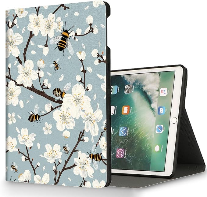 for Samsung Galaxy Tab S8/S7 2022/2020 11 Inch Model X700/X706/T870/T875/T878 Tablet Case,Auto Wake/Sleep,Adjustable Stand Protective Cover - Skull Butterfly Flower