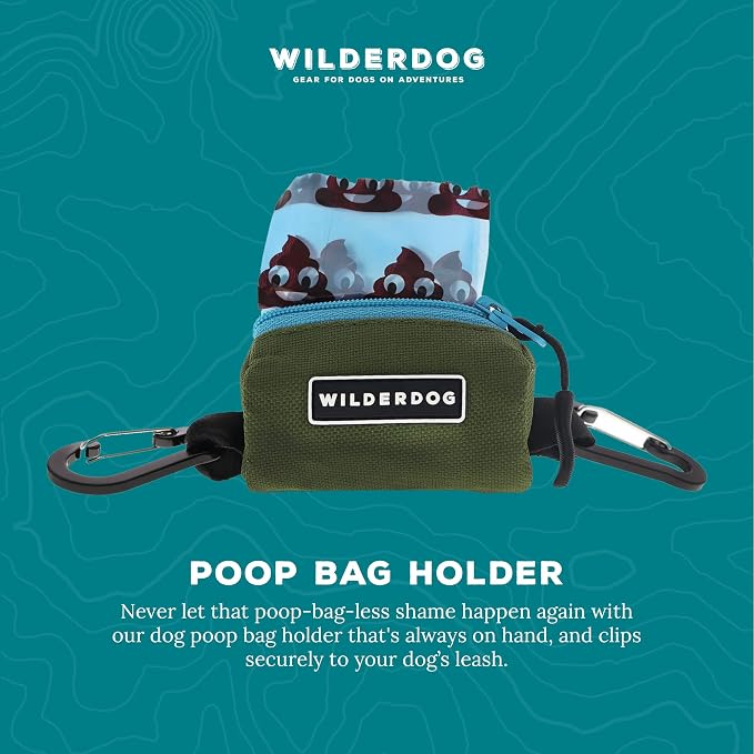 Wilderdog Dog Poop Bag Holder - Dark Green