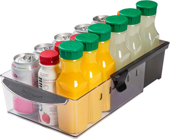 Progressive ProKeeper+ Pantry & Refrigerator Storage Containers – Modular Bins and Organizers (Expandable Bin, 13.6"L x 8.8"W x 3.6"H)