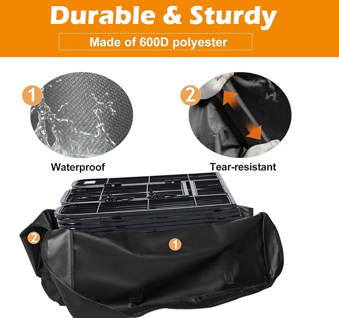 LWFCOEE Dog Playpen Storage Bag, 24/32/40 Inch Waterproof Heavy Duty Dog Fence Travel Bag with Handle for RV Trip, Fits 8 Panels Dogs Pen and 9 Stakes, 33"x28.6"x6.5"