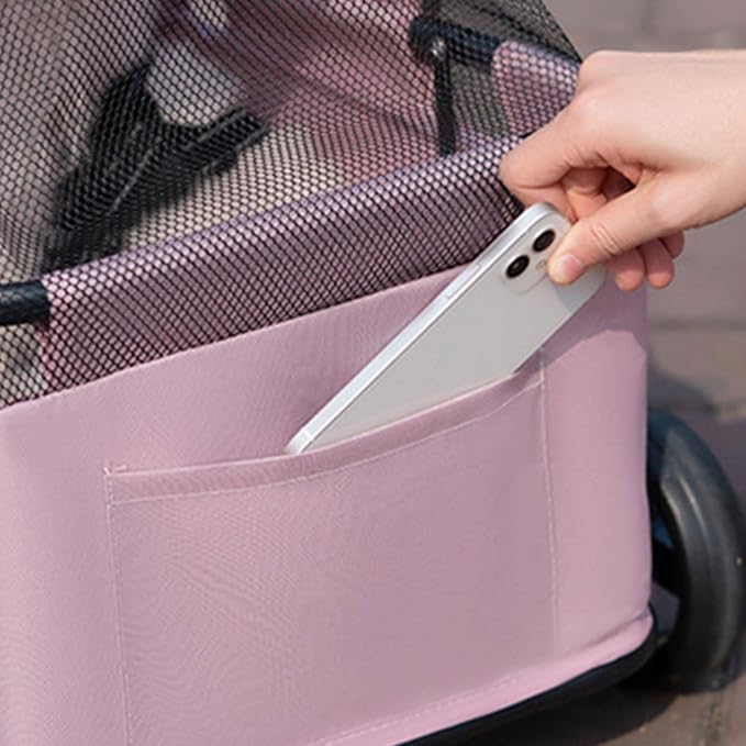 Portable Pet Carrier Frame for Small Pets Oxford Fabric Easy Storage Multi Use Small Strollers Portable Cats Compact Travel Cart Oxford Fabric Metal Frame Carrier