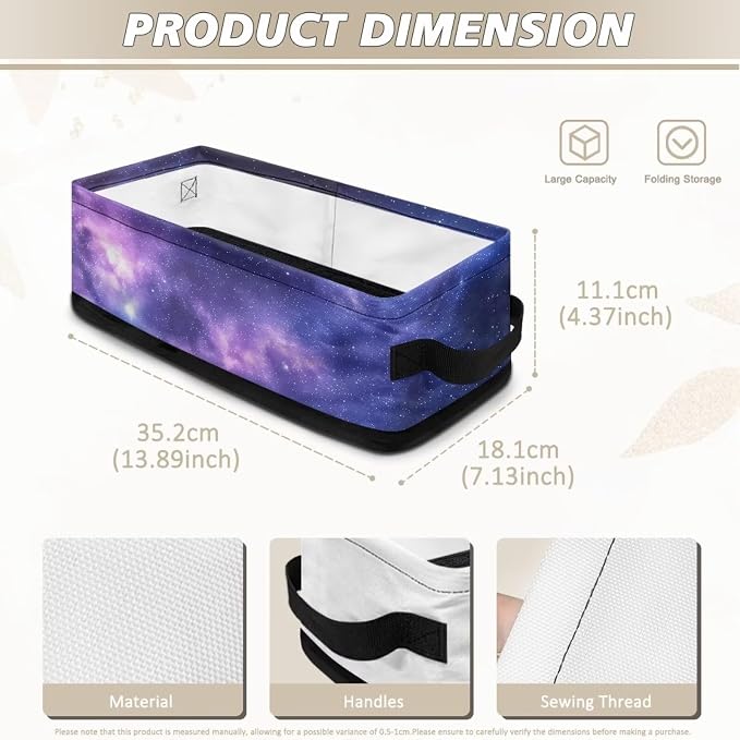 Galaxy Toilet Paper Basket for Organizing Toilet Paper Rolls, Decorative Bathroom Storage Basket for Countertop Toilet Tank Topper Baskets Home Decor Bathroom Accessories
