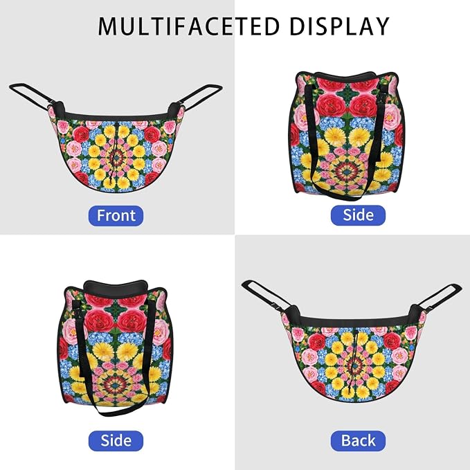 Flower Kaleidoscope Car Seat Organizer-Backseat Storage Bag for Travel | Waterproof Durable. Holds Snacks Gear Essentials. Fits Most Cars.