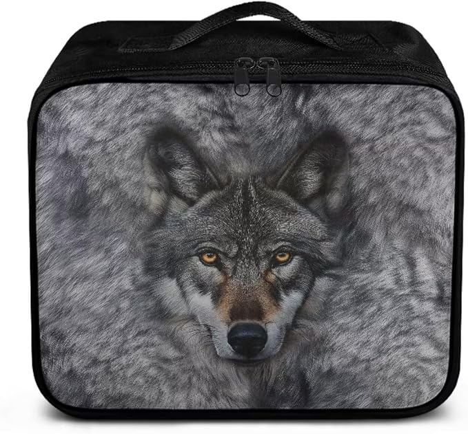 Rnyleeg Wolf First Aid Kits for Home Portable Medical Kit for Car Travel Medicine Bag Organizer for Men Medical Supplies Storage Bag with Handle