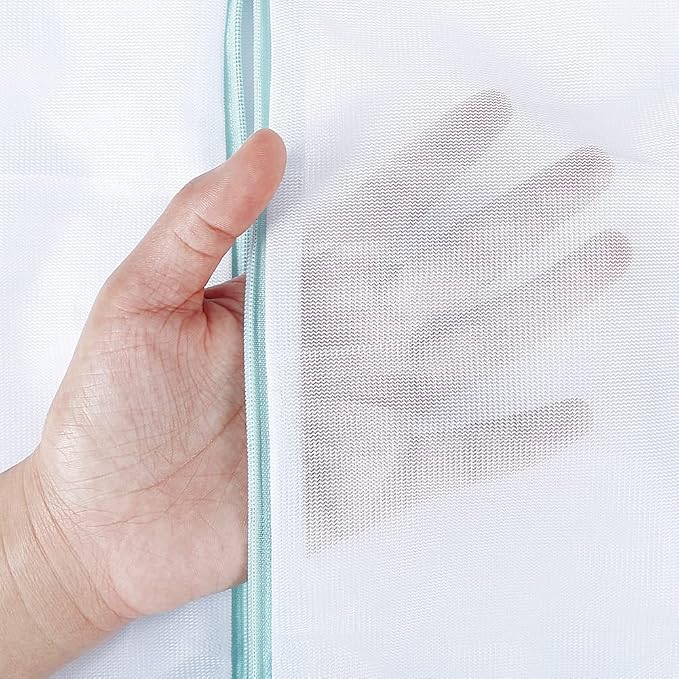 Tenn Well 2Pk 35x27" Large Mesh Laundry Bags Fine Net Washable for Blankets | Fine net washable bags for delicates, comforters, bedding, clothing, toys, pet items