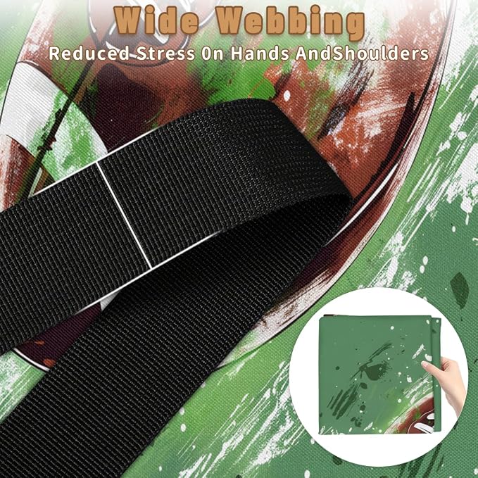 American Football Large Storage Bags, Fabric Bed Storage Containers, Foldable Closet Organizers for Blanket, Clothing, Comforter, Bedding, Sports Ball