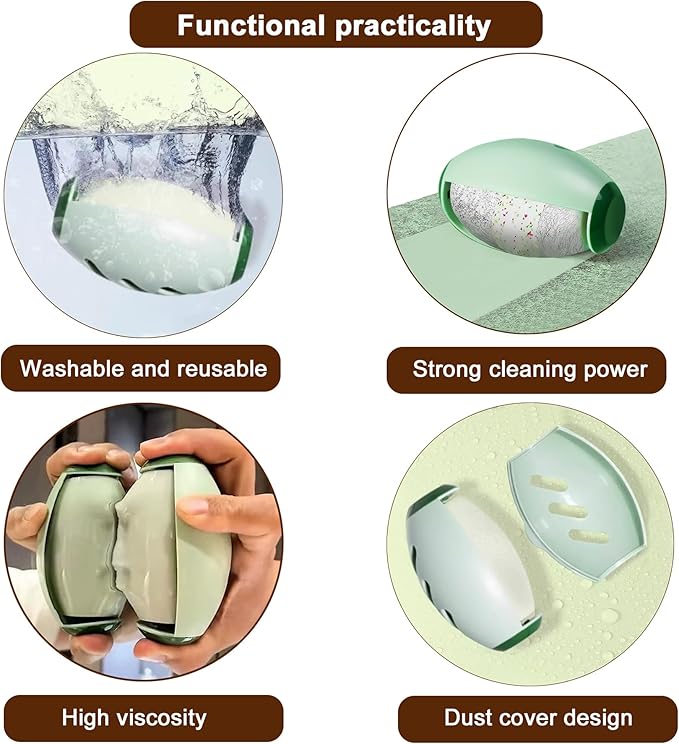 Extra Sticky Reusable Lint Roller for Pet Hair & Clothes - Heavy Duty Washable Travel Size, Portable Home Quick Clean Lint Remover