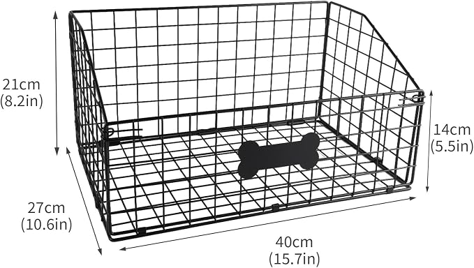 Geyecete 2 Pack Toy box for dogs large Dog Toy organizer Pet wire folding basket dog toy container dog toy box -Can be Personalized-Black
