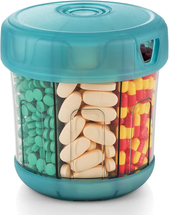 Yaklim Extra Large Supplement Organizer with XL 7 Large Compartments