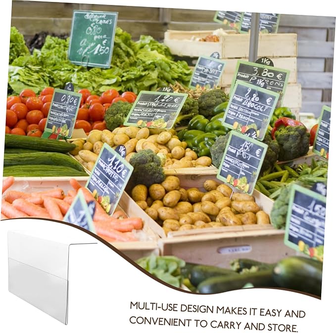 4pcs Supermarket Price Label Holder Display Stand Wire Shelf Label Holder Merchandise Sign Stable Sign Stand