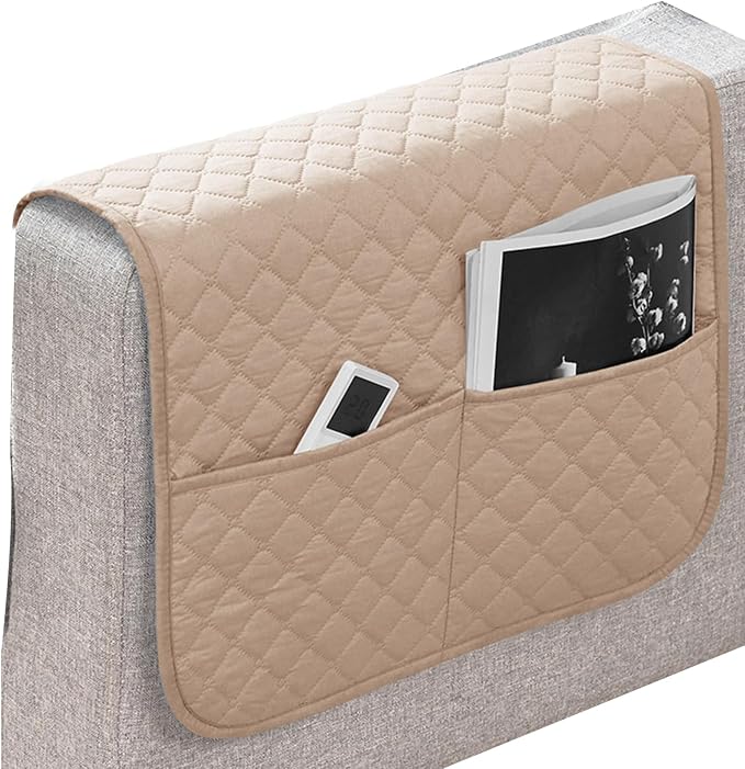Couch Armrest Covers Multifunctional, Comfortable, Anti-Slip, | Recliner Arm Protector for Books Tablet Phone TV Remote Cellphone Book Phones Pets Chocolate Remote Control Snack