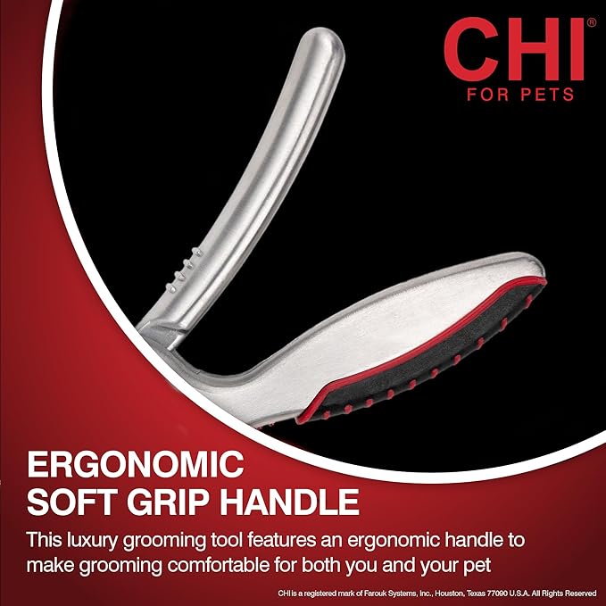 CHI for Pets Guillotine Nail Clipper for Dogs - Stainless Steel Dog Nail Cutter with Safety Guard and Ergonomic Soft Grip Handle - Grooming Tool for All Dog Breeds, Guillotine Nail Clipper, One Size