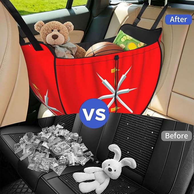 Flag of Tula Oblast Car Seat Organizer-Backseat Storage Bag for Travel | Waterproof Durable. Holds Snacks Gear Essentials. Fits Most Cars.