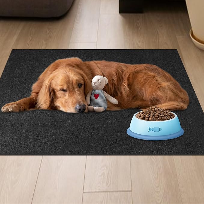 Dog Playpen Mat, Dog Crate Pad Liner for Kennel Training Under Pet Cage Mat Absorbs Waterproof Non-Slip Reusable Puppy Pad to Protect Floors, 29"×48"