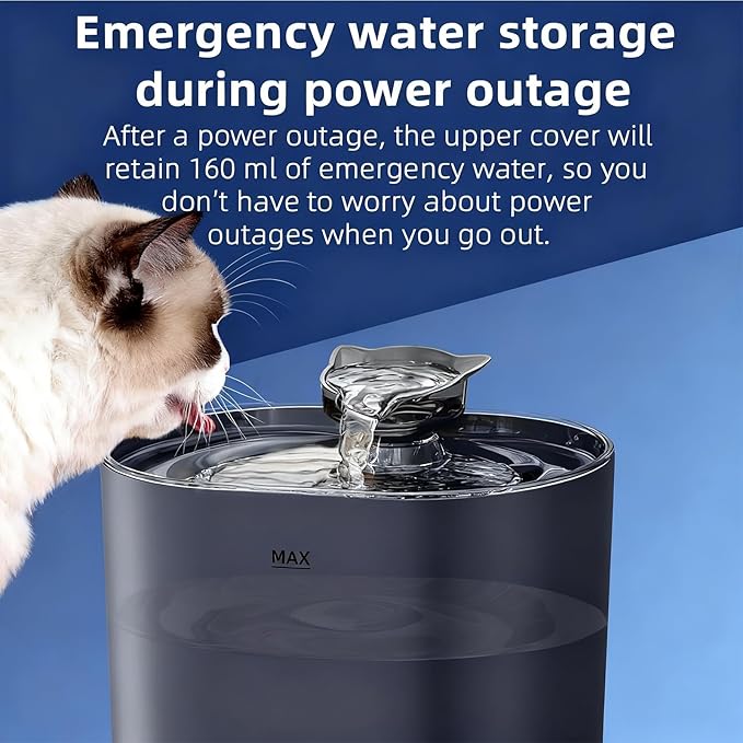 Cat Fountains for Drinking,74Oz/2.2L Pet Cat Water Fountain, Corded Automatic Water Dispenser for Cats Dog,Pet Dog Water Bowl Dispenser with Quiet Pump for Indoor
