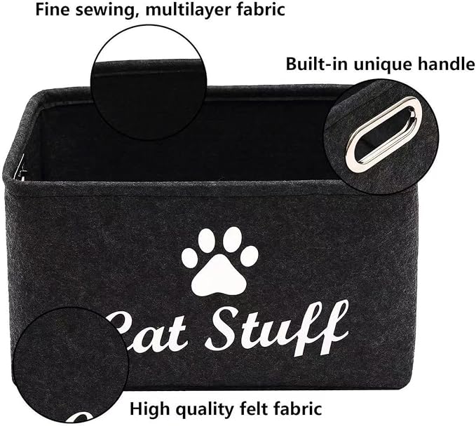 Pet Toy Organizer Box Dogs Treats Organiser Boxes Dog Supplies Storage Bins for Dog Apparel and Accessories Dog Toys Dog Coats
