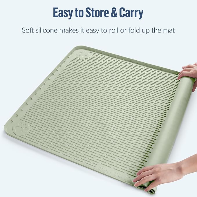 Pee Pad Holder for Dogs 70''x45'' Silicone Puppy Pee Pad Tray, Khaki | Extra Large Dog Potty Tray Leak-Proof, High Edge, No Spill Training Pads for Floor Protection, No Pee Pads