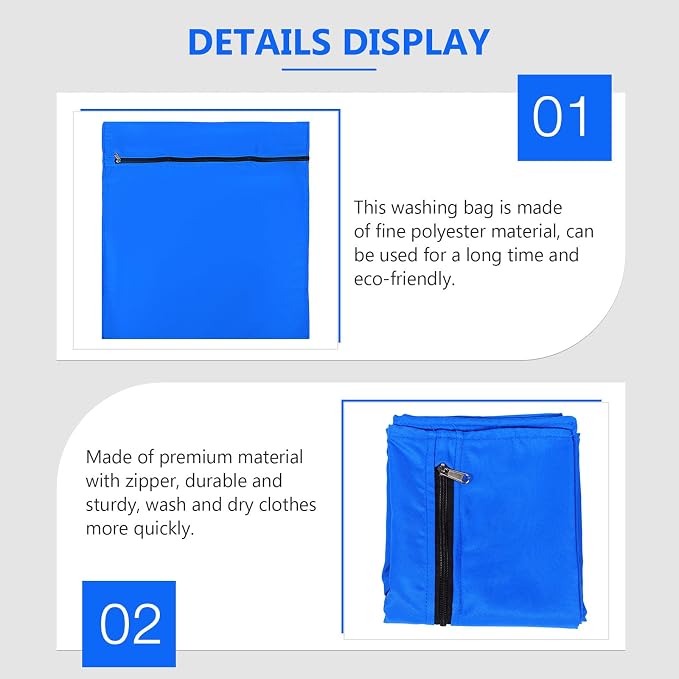 Ciieeo Pet Laundry Bag for Dog Clothes, Blue Mesh Washing Bag S Size, Anti-tangle and Deformation Resistant, Machine Washable Storage Organizer for Pet Apparel and Travel