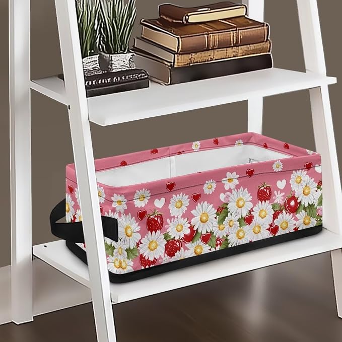 Daisy Toilet Paper Organizer Bathroom Basket Back of Toilet Tank Paper Storage Basket Versatile Shelf Bins Decorative Paper Basket Bathroom Decor Accessories
