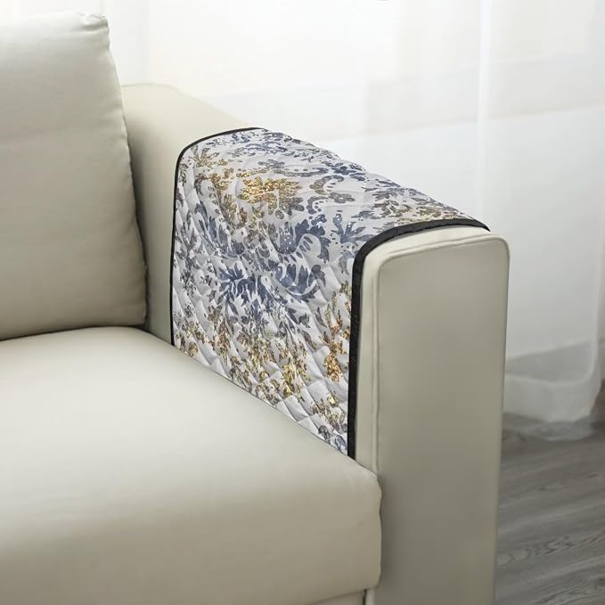 Sofa Arm Rest Cover Armrest Covers for Living Room Loveseat Couch Recliner Armchair Slipcover Sofa Arm Protector for Pets with Organizer Pockets Tie-Dye
