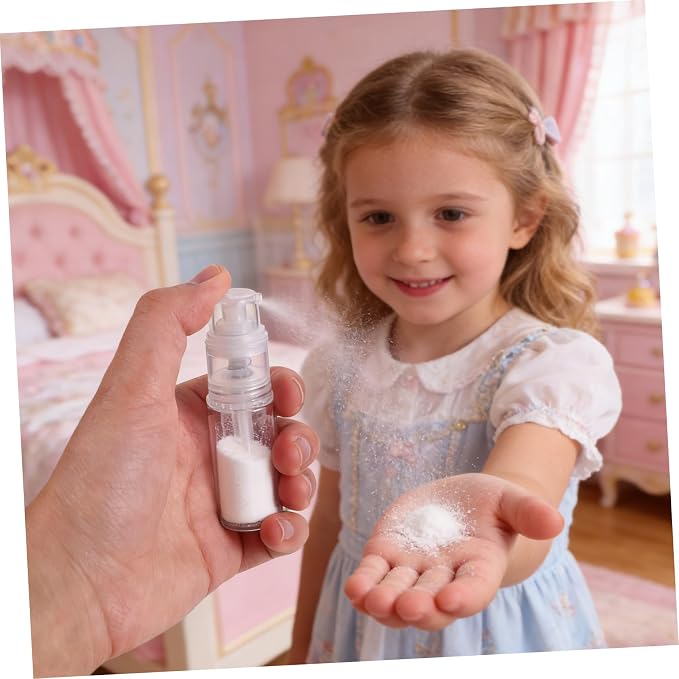 LIFKOME 3pcs Portable Powder Sprayer Dispenser Bottle 14ml 18ml 25ml White | Pet Body with Pp Nozzle, Refillable Design, Precise Control for Talcum Powder and Dry Shampoos, Travel and Daily Commutes