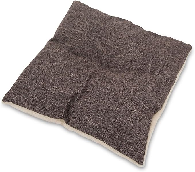 Best Pet Supplies Cat Bed for Indoor Cat, Domed Tent House with Removable Pillow, Covered Cat Cave for Small Dog, Puppies and All Breeds of Cats - Brown Linen, 19 x 19 x H:19"