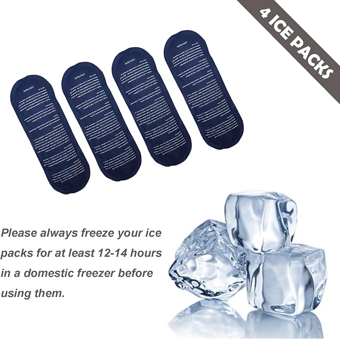 apollo walker Insulin Cooler Travel Case with Ice Packs and Insulation | TSA Approved Includes 2 x 90g ice packs for 9-hour cooling insulin pens & syringes for Diabetics to Carry (Gray)