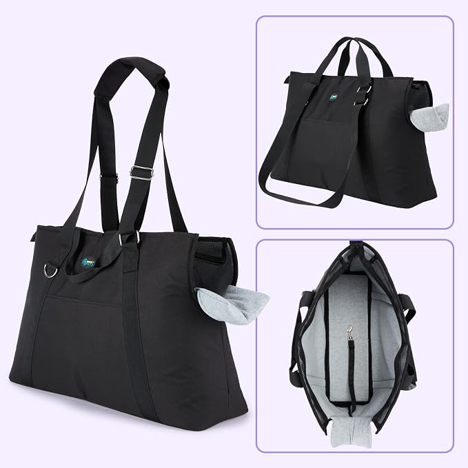 Ownpets Large Pet Carrier for Dogs Cats, 18-20lbs, Hands-Free Purse Bag | extra large, storage pockets, travel vet shopping, medium pets