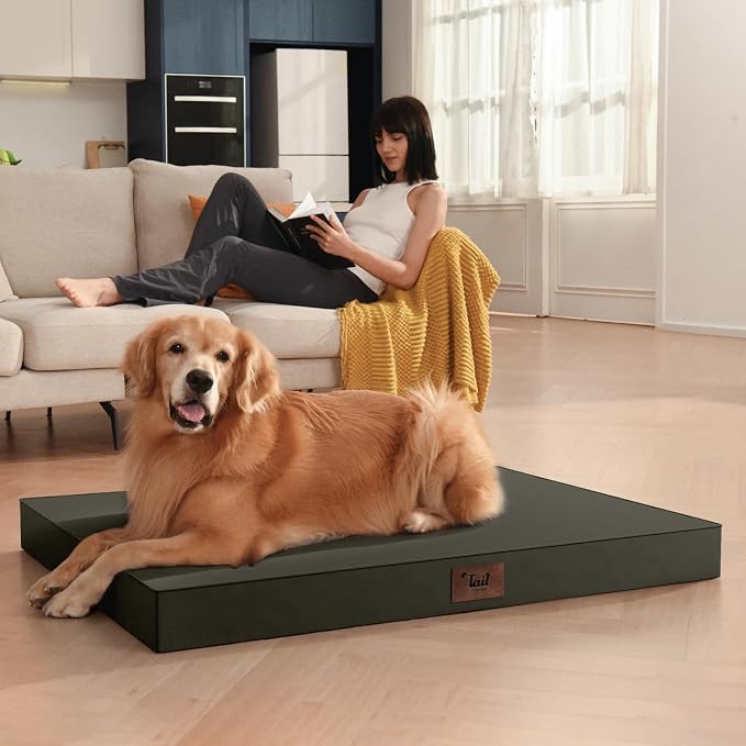 Orthopedic Waterproof Dog Bed for Small Dogs and Cats | Egg Crate Foam for Joint Support, Fits 30x19 Crates, TPU Waterproof Layer, Machine Washable 1680D Oxford Cover, Up to 30 lbs