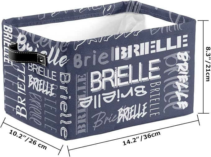 Personalized Storage Bins with Name Custom Kids Storage Basket Cubes Organizer with Handles for Organizing Boys and Girls Toys Shelf Closet Nursery Baskets Boxes, 1 Pack