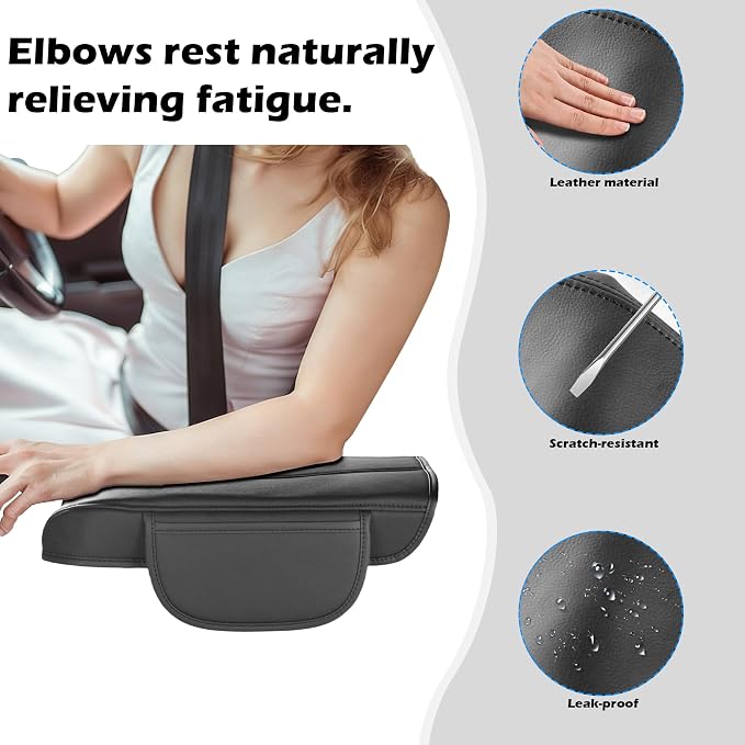 Center Console Cover Compatible with 2019-2025 2026 Chevy Silverado/GMC Sierra Jump Seat Accessories, Middle Console Armrest Lid Leather Protective Cover(ONLY for Split Bench Seat Console)