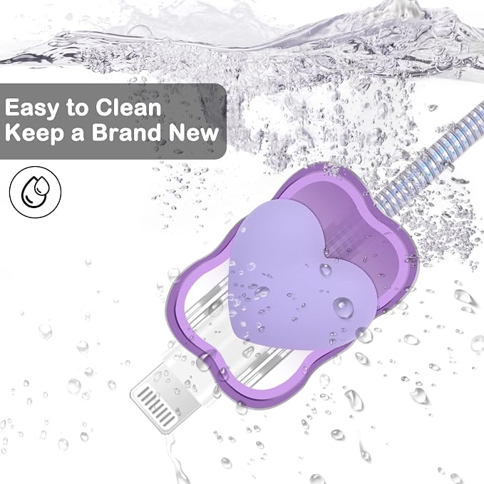Cute Cable Protector for iPhone Charger with Unique Design 3D Love Heart Wave Data Cable USB Charger Data Line Phone Wire Saver Protector for iPhone 11 12 13 14 Pro Max Charger Protector-Purple