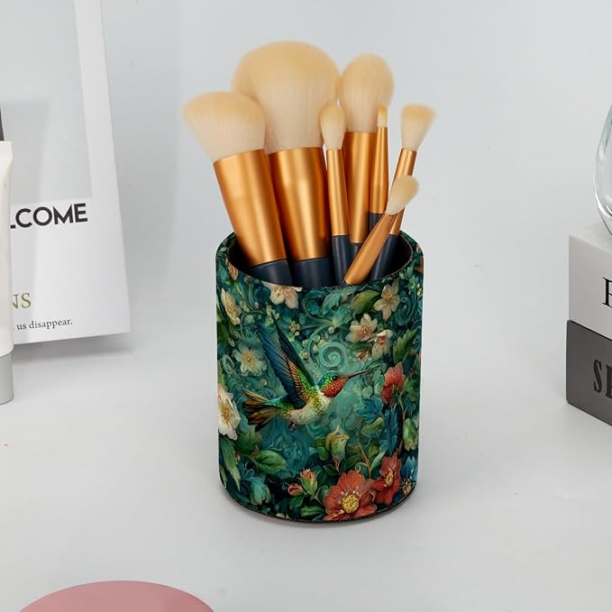 Hummingbird Pen Holder, Pencil Cup Marker Brush Holder Desk Storage Case, Desktop Organizer for School Office Home Supplies