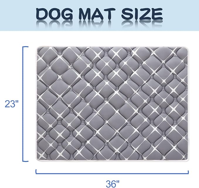 Bubble bear Dog Crate Pad - Ultra Soft, Washable Crate Mat, Anti-Slip Kennel Pad for Small/Medium/Large Dogs, Dark-Hued to Hide Stains (36"x23")