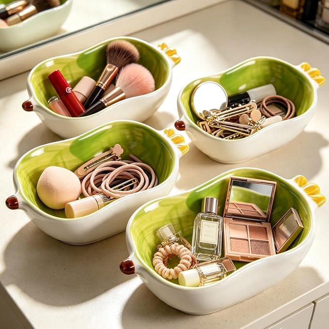 Ceramic Jewelry Trinket Dish Decorative Ring Holder Key Bowl for Women Gift
