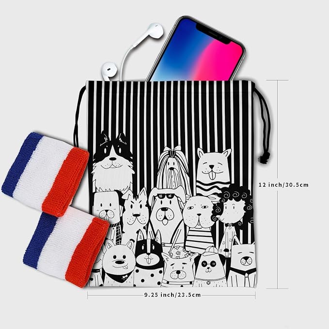 Nerxy Pet Gymnastics Grip Bag Dog Cat Drawstring Grip Bags Puppy Shoe Bag Gym Storage Pouch
