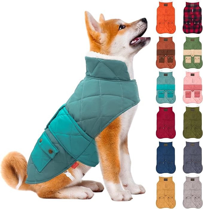 KYEESE Waterproof & Windproof Dog Coat for Small Dogs Puffer Jacket