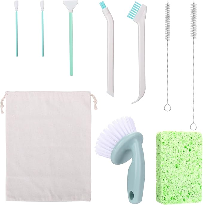 Pet Water Fountain Cleaning Kit,10 Pcs | Dog and Cat Water Fountain Cleaner Brushes Kit,Pet Drinking Dispenser Washing Kit with Sponge Wipe,Handle Brush,Crevice Brush