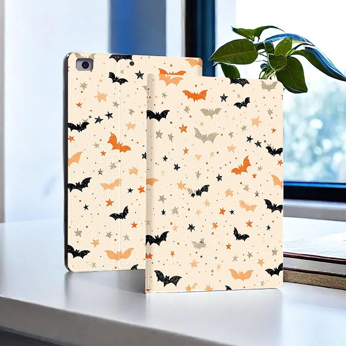for Microsoft Surface Pro 11/10/9-13" 2024/2022 Tablet Case,Auto Wake/Sleep,Adjustable Stand Protective Cover - Halloween Bat Star