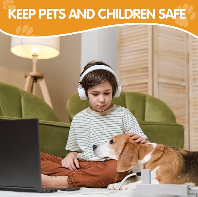Poen 3 Pack 30ft Cord Protectors from Pets No Chew, 1/2 Inch