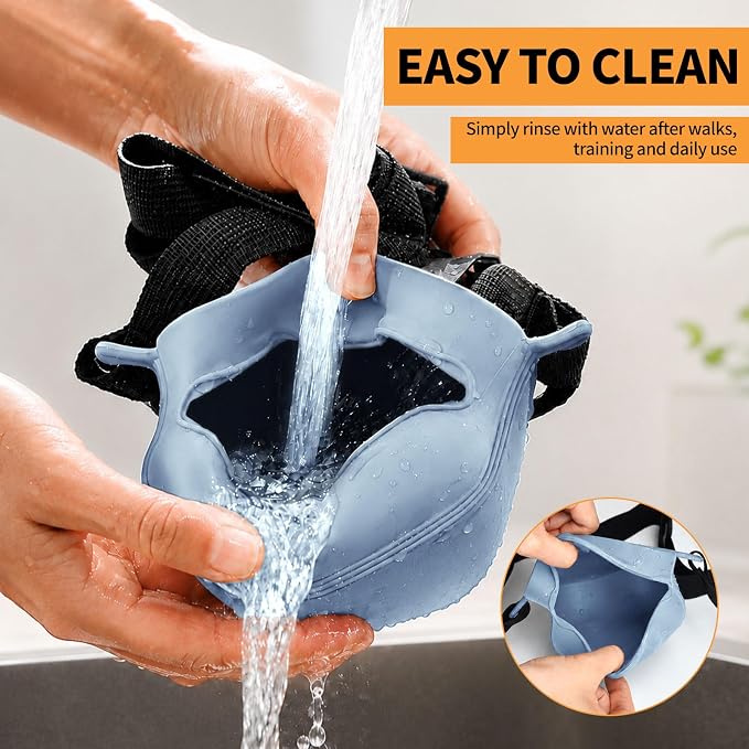 Silicone Dog Treat Pouch with Training Clicker | Upgraded Magnetic Closure, 1.6 Cup Capacity, Food-Grade Silicone, Easy Cleaning, Adjustable Belt for Training and Walking