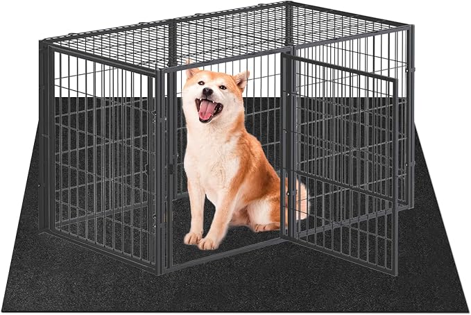 Dog Playpen Mat, Dog Crate Pad Liner for Kennel Training Under Pet Cage Mat Absorbs Waterproof Non-Slip Reusable Puppy Pad to Protect Floors, 24"x 36"