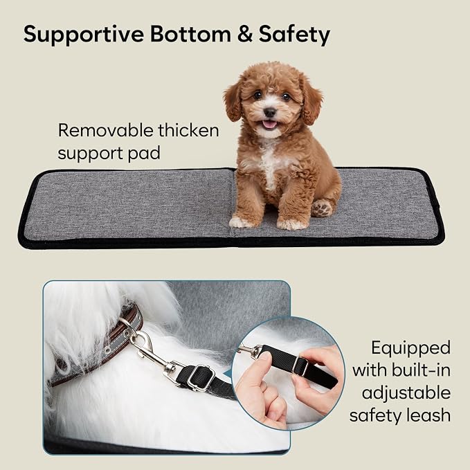 Ownpets XL Cat Dog Purse Carrier, Grey Breathable Mesh, Fits 20lbs | Summer ventilation, lightweight design, shoulder strap, travel vet shopping, grey